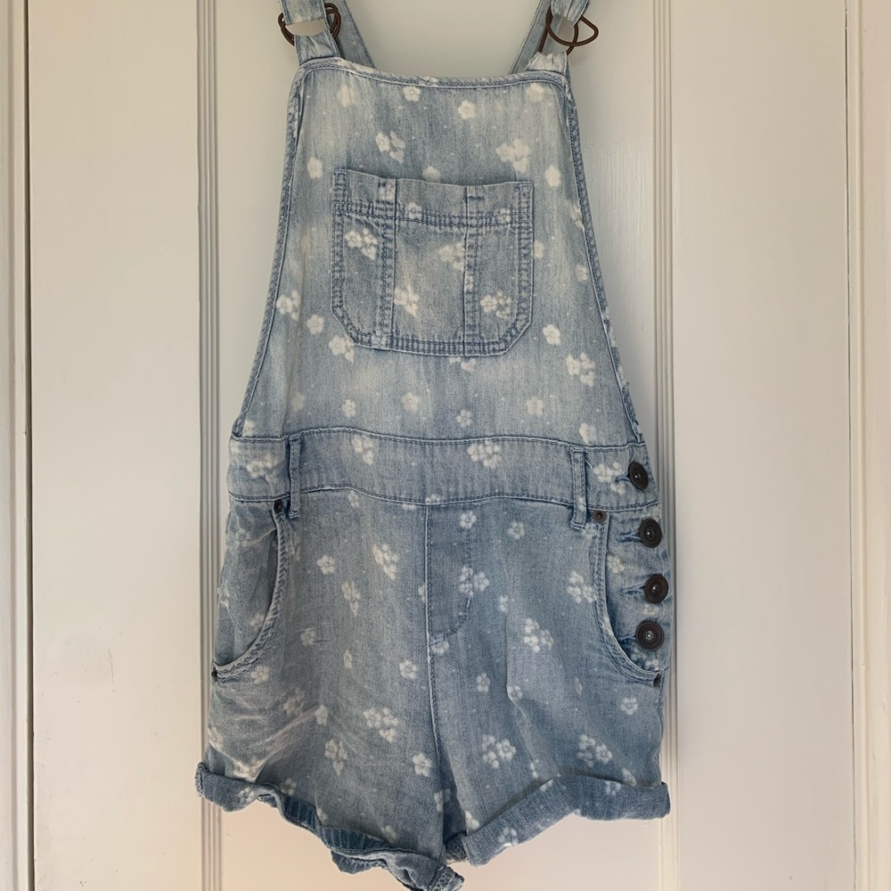 Free People Chambray Overalls - Picture 2 of 6